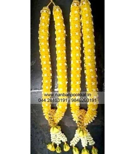 DG019-Yellow-Rose-Nanthiyavattai-Net-Garlands-1-Pair