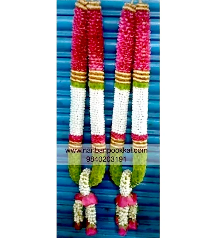 DG045-Mix-Color-and-Mix-Flower-Designer-wedding-Garland-in-India-1-Pair