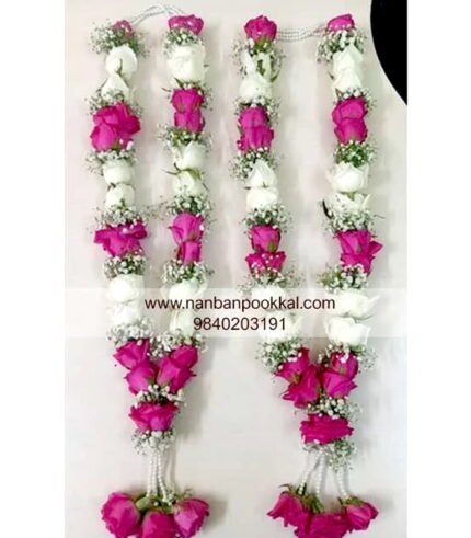 GG009-Gypsophila-with-White-and-Pink-Rose-1-Pair