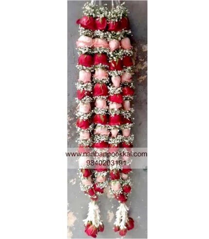 GG010-Gypsophila-with-Red-and-Pink-Rose-1-Pair