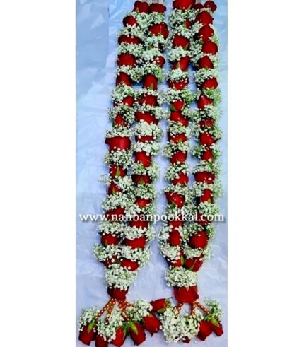 GG011-Gypsophila-with-Red-Rose-1-Pair