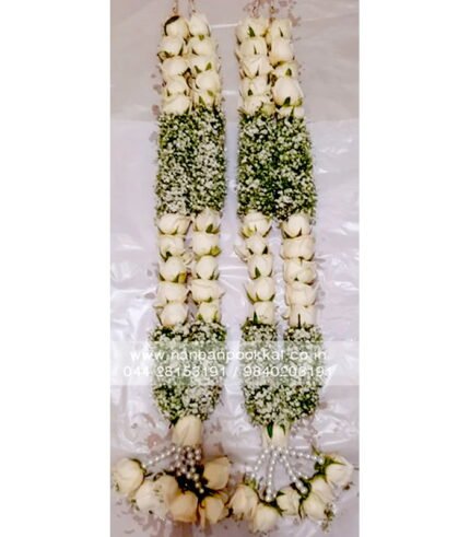 GG020-Gypsophila-with-White-Rose-Latest-Garland-Designs-for-Engagement-1-Pair