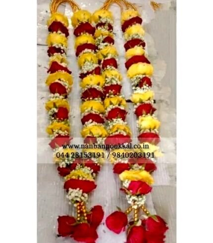 GG030-Gypsy-with-Yellow-and-Red-Rose-Garlands-for-Wedding-1-Pair