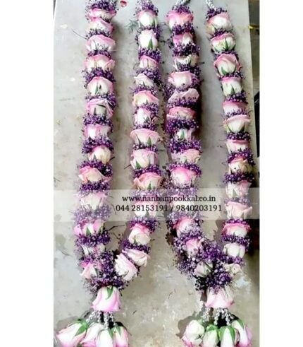 GG040-Purple-Colour-Sprayed-Gypsy-with-Pink-Rose-Flower-Garlands-1-Pair