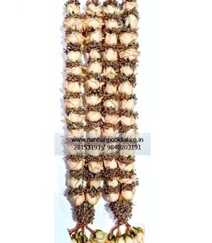 GG043-Gold-Colour-Sprayed-Gypsy-with-Peach-Rose-Flower-Garlands-in-Chennai-1-Pair