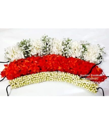 MFMC018-Viruchi-Flower-Veni-and-Nanthiyavattai-White-Veni-and-Carnation-with-Gypsy-Veni-book-us-for-your-Wedding