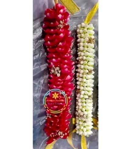 MFMC021-Nanthiyavattai-White-and-Red-Rose-with-Gypsy-dot-Veni-for-Wedding-Bridal