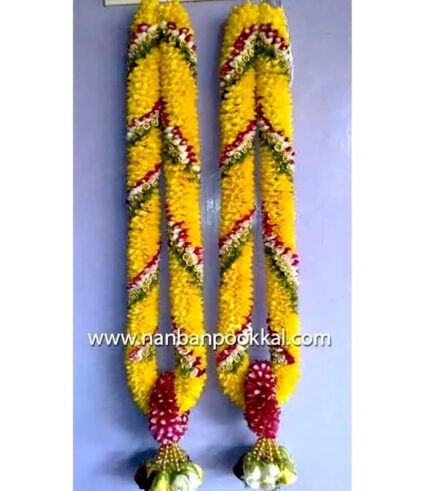 RPG036-Yellow-with-Mix-Colours-Garlands-1-Pair