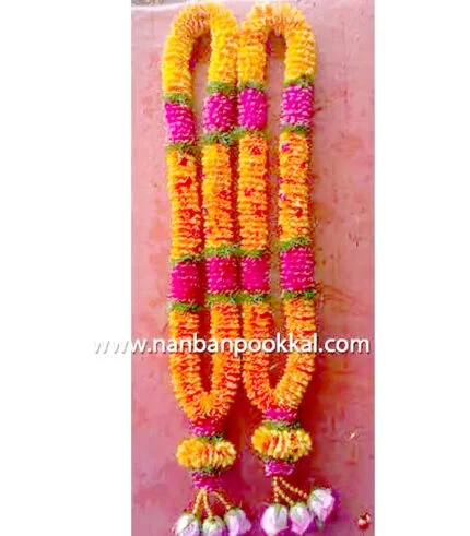 RPG043-Yellow-with-Dark-Pink-Rose-1-Pair