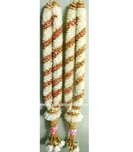 RPG045-White-Rose-Petals-with-Red-and-Gold-Garlands-1-Pair