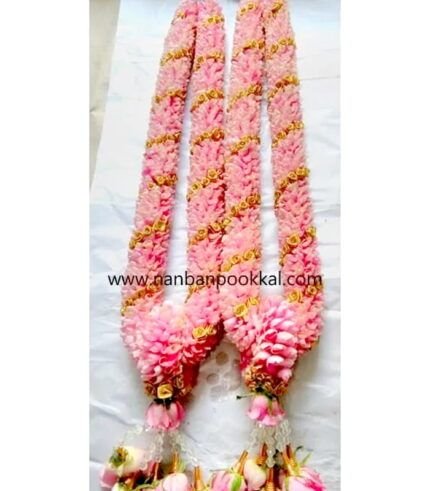 RPG046-Lite-Pink-with-Gold-Spiral-Garlands-1-Pair