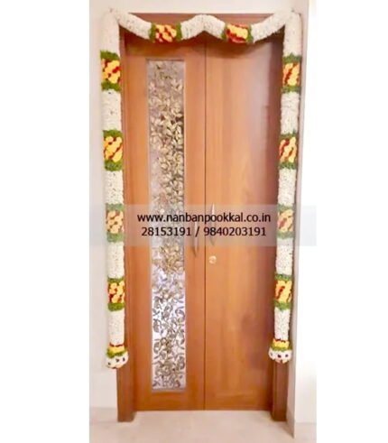 DG006 - Sampangi with Orange and Red Rose, Door Flower Garland, Vasakal ...