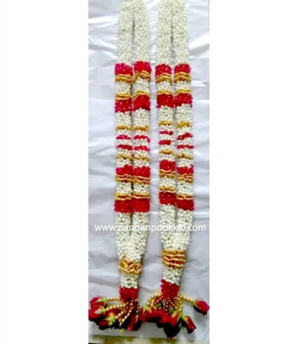 NG005-Nanthiyavattai-with-Red-and-Gold-Garlands-1-Pair