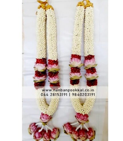 NG011-Nanthiyavattai-with-Lotus-Garlands-1-Pair