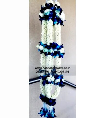 NG021-Nanthiyavattai-with-Blue-Orchid-Wedding-and-Reception-Garlands-1-Pair