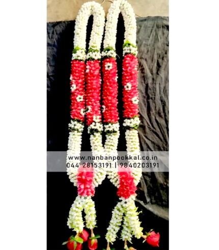 NG037-Nanthiyavattai-with-Rose-Beautiful-wedding-Garlands-1-Pair